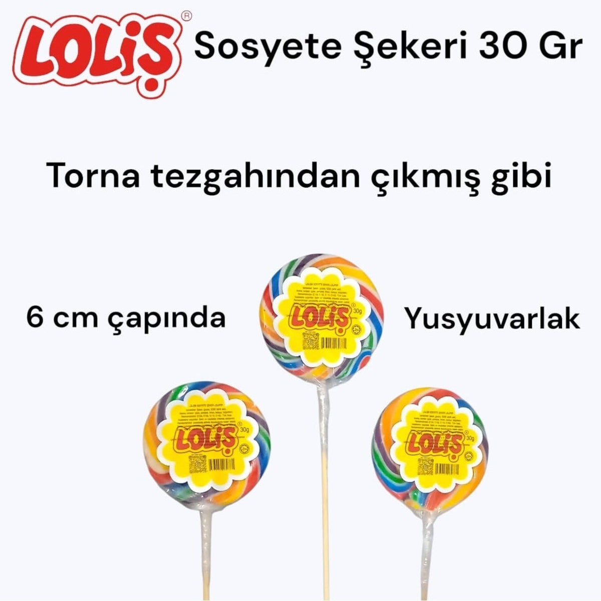 LOLİŞ® Sosyete Şekeri 30 Gr (150'li Kutu) Hediye Standlı