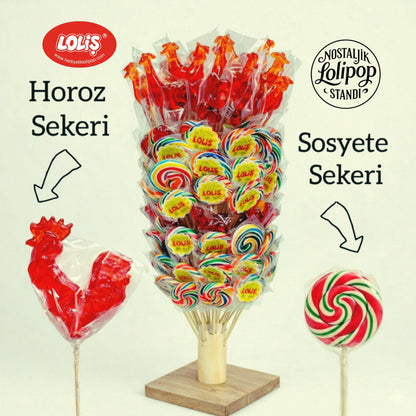 Nostaljik Lolipop Standı ™ ( Horoz Şeker & Sosyete Şekeri)