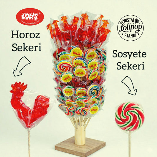 Nostaljik Lolipop Standı ™ ( Horoz Şeker & Sosyete Şekeri)